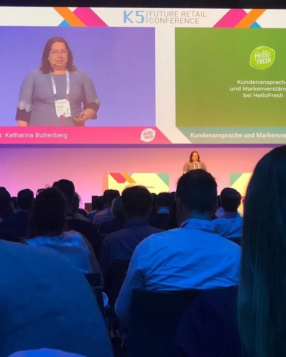 Dr. Katharina Buttenberg speaking about HelloFresh at the K5 Future Retail Conference