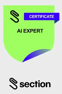 AI Expert certificate from Section