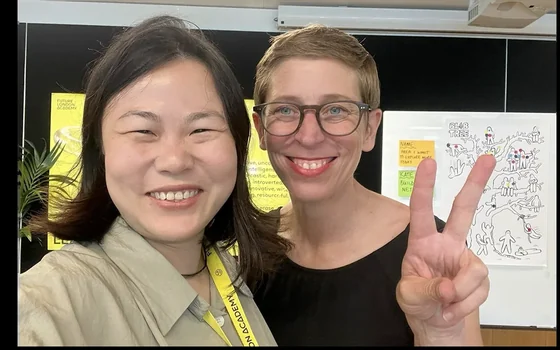 Kerstin Ludwig with a fellow participant at Future London Academy